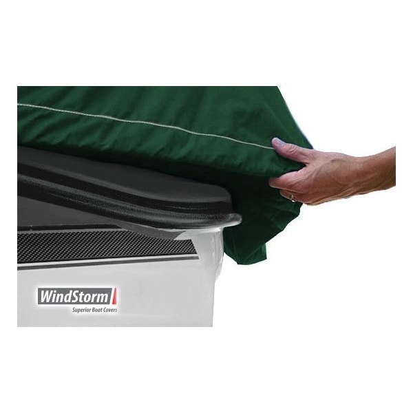 Eevelle Boat Cover INFLATABLE Blunt Nose, Outboard Fits 18ft 6in L up to 100in W Green WSINFB18100B-HTR - main